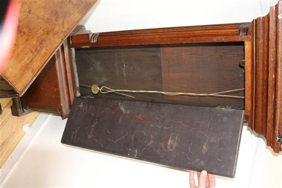 A late George III oak thirty hour longcase clock, by Thomas Haden of Dudley W.52cm